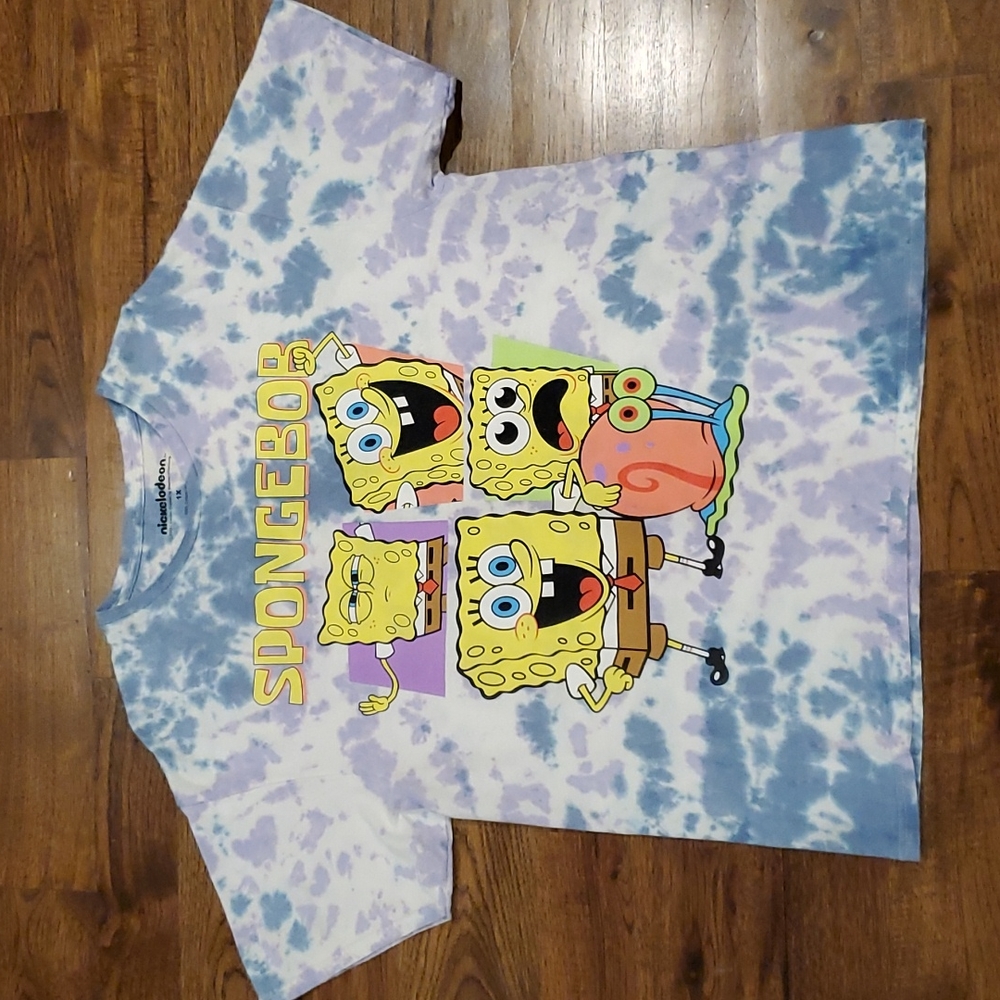 Adult unisex Nickolodeon SpongeBob SquarePants tie dye tshirt size 1X